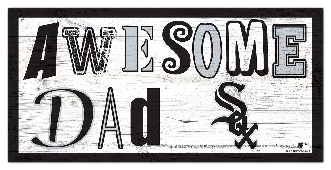 Chicago White Sox Awesome Dad Wood Sign - 6