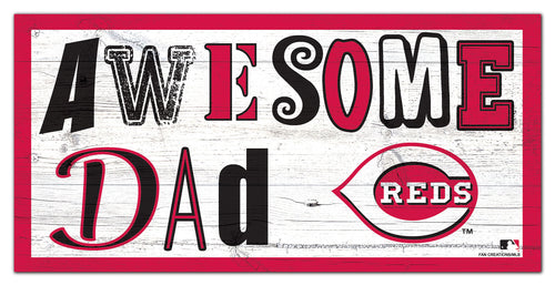 Cincinnati Reds Awesome Dad Wood Sign - 6