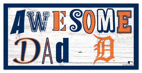 Detroit Tigers Awesome Dad Wood Sign - 6