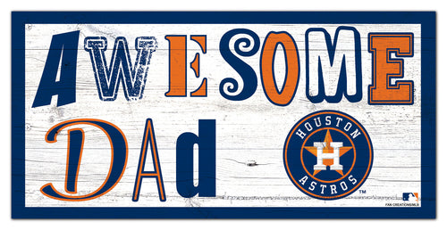 Houston Astros Awesome Dad Wood Sign - 6