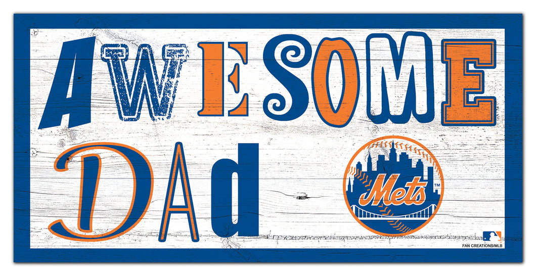 New York Mets Awesome Dad Wood Sign - 6