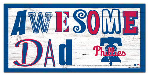 Philadelphia Phillies Awesome Dad Wood Sign - 6