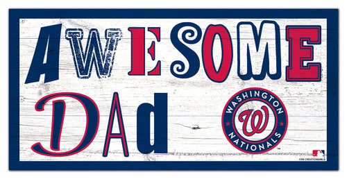 Washington Nationals Awesome Dad Wood Sign - 6