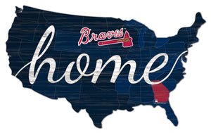 Atlanta Braves USA Shape Home Cutout