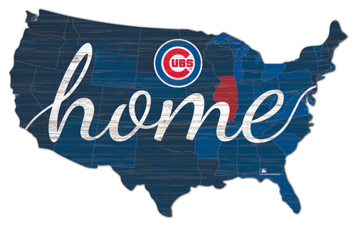 Chicago Cubs USA Shape Home Cutout