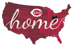 Cincinnati Reds USA Shape Home Cutout