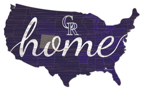 Colorado Rockies USA Shape Home Cutout