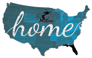 Miami Marlins USA Shape Home Cutout