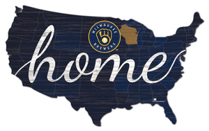 Milwaukee Brewers USA Shape Home Cutout