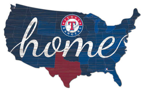 Texas Rangers USA Shape Home Cutout