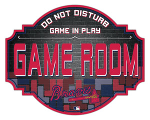 Atlanta Braves Game Room Wood Tavern Sign -12"