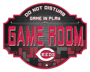Cincinnati Reds Game Room Wood Tavern Sign -12"
