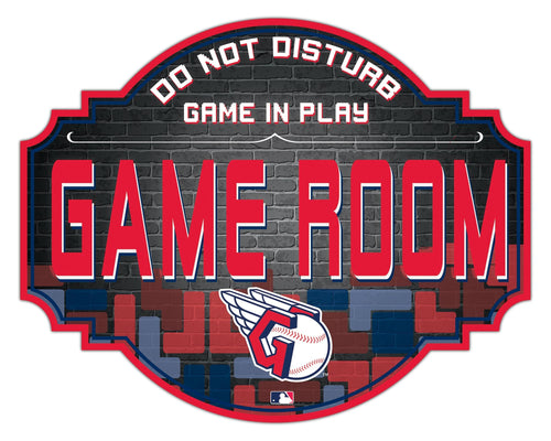 Cleveland Guardians Game Room Wood Tavern Sign -24