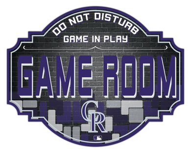 Colorado Rockies Game Room Wood Tavern Sign -12