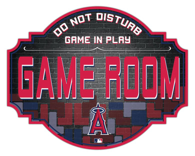Los Angeles Angels Game Room Wood Tavern Sign -12