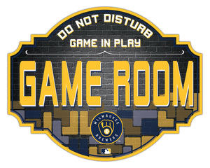 Milwaukee Brewers Game Room Wood Tavern Sign -12"