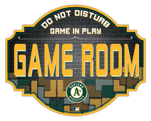 Oakland Athletics Game Room Wood Tavern Sign -12"