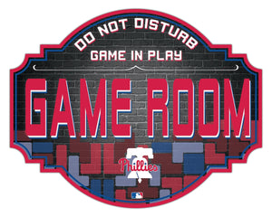 Philadelphia Phillies Game Room Wood Tavern Sign -24"