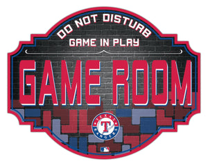 Texas Rangers Game Room Wood Tavern Sign -24"