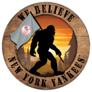 New York Yankees We Believe Bigfoot Wood Sign - 12"
