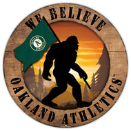 Oakland Athletics We Believe Bigfoot Wood Sign - 12"