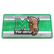 Marshall Thundering Herd Vintage Marco Chrome License Plate