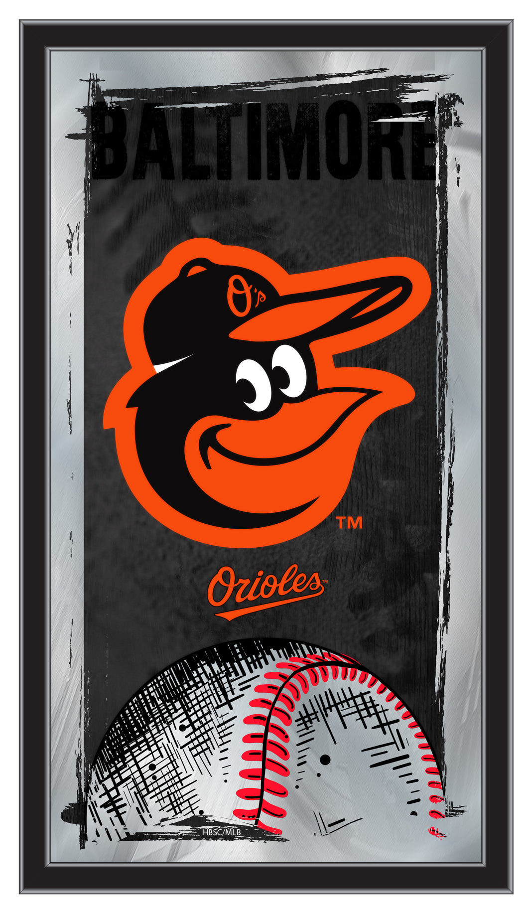 Baltimore Orioles Baseball Mirror