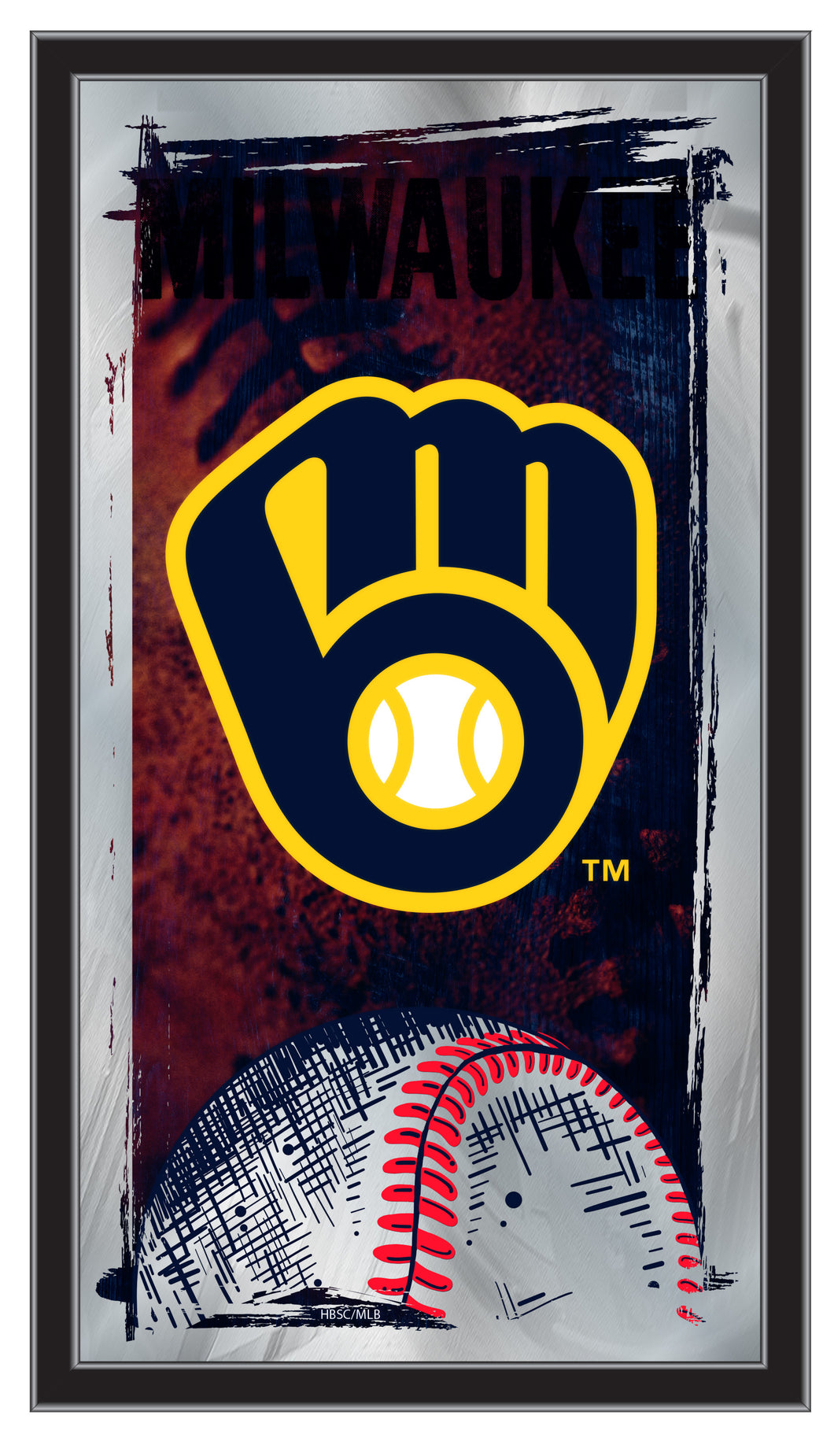 Milwaukee Brewers Baseball Mirror