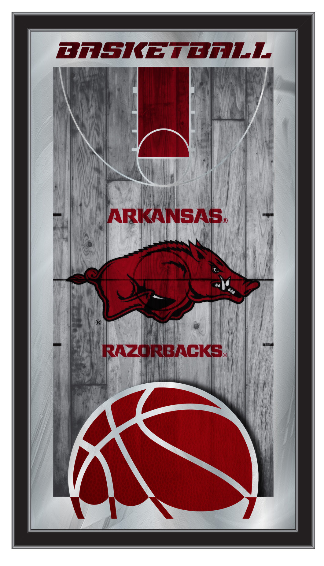 Arkansas Razorbacks Basketball Wall Mirror