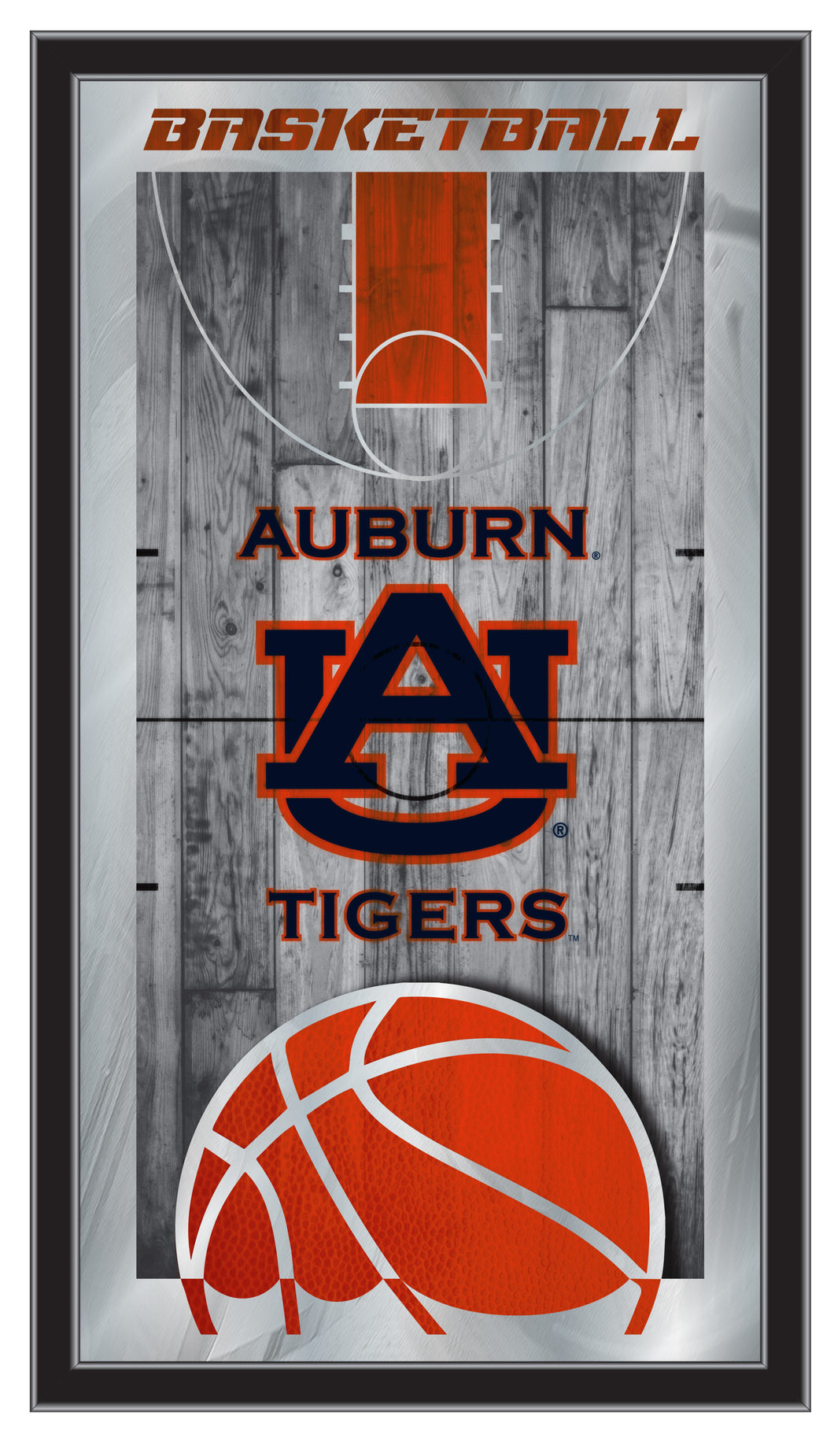 Auburn Tigers Basketball Wall Mirror