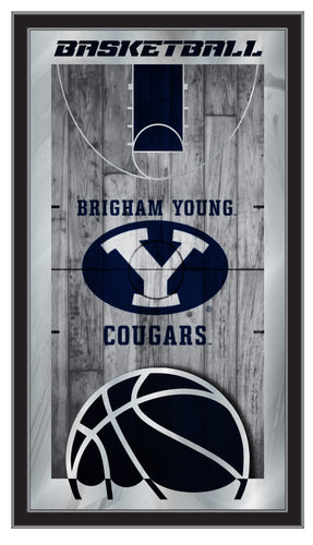 Brigham Young Cougars Basketball Wall Mirror
