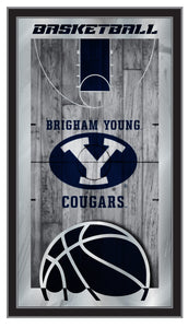 Brigham Young Cougars Basketball Wall Mirror