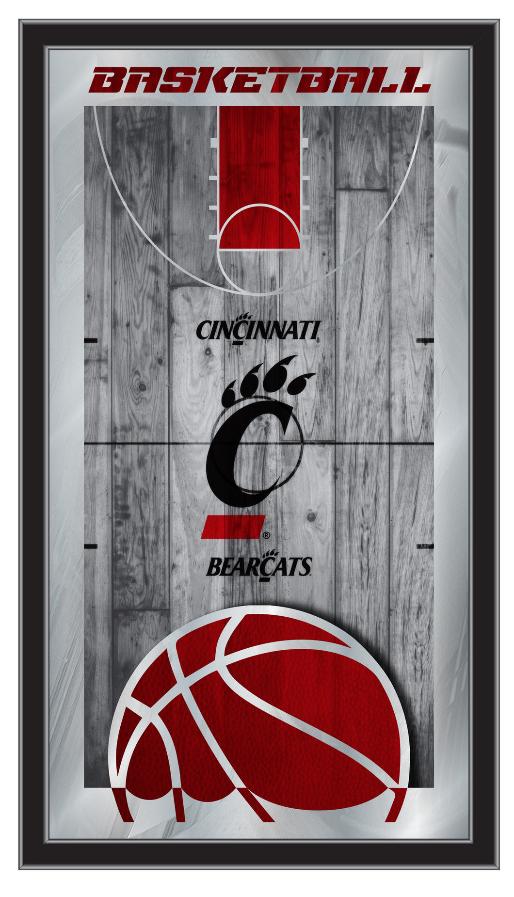 Cincinnati Bearcats Basketball Wall Mirror