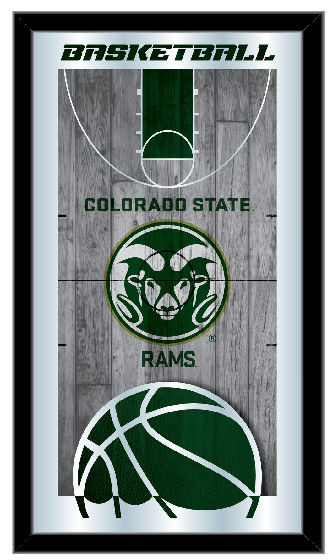 Colorado State Rams Basketball Wall Mirror