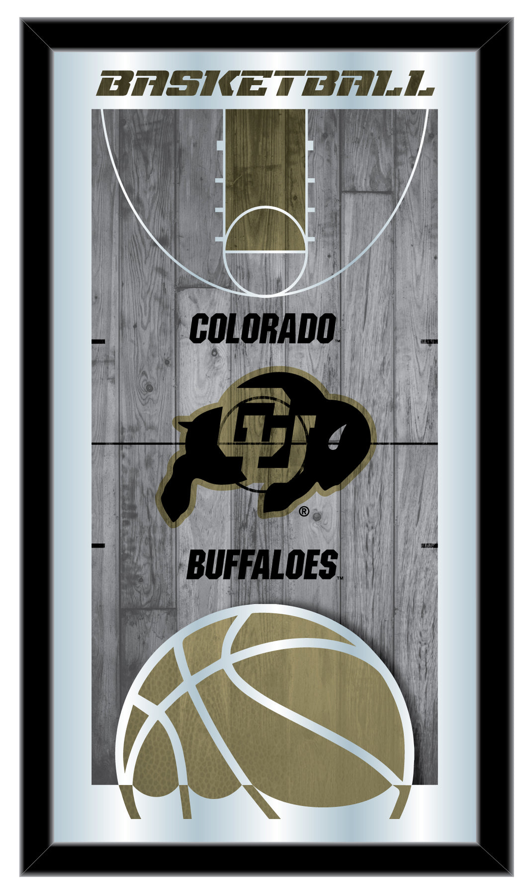 Colorado Buffaloes Basketball Wall Mirror
