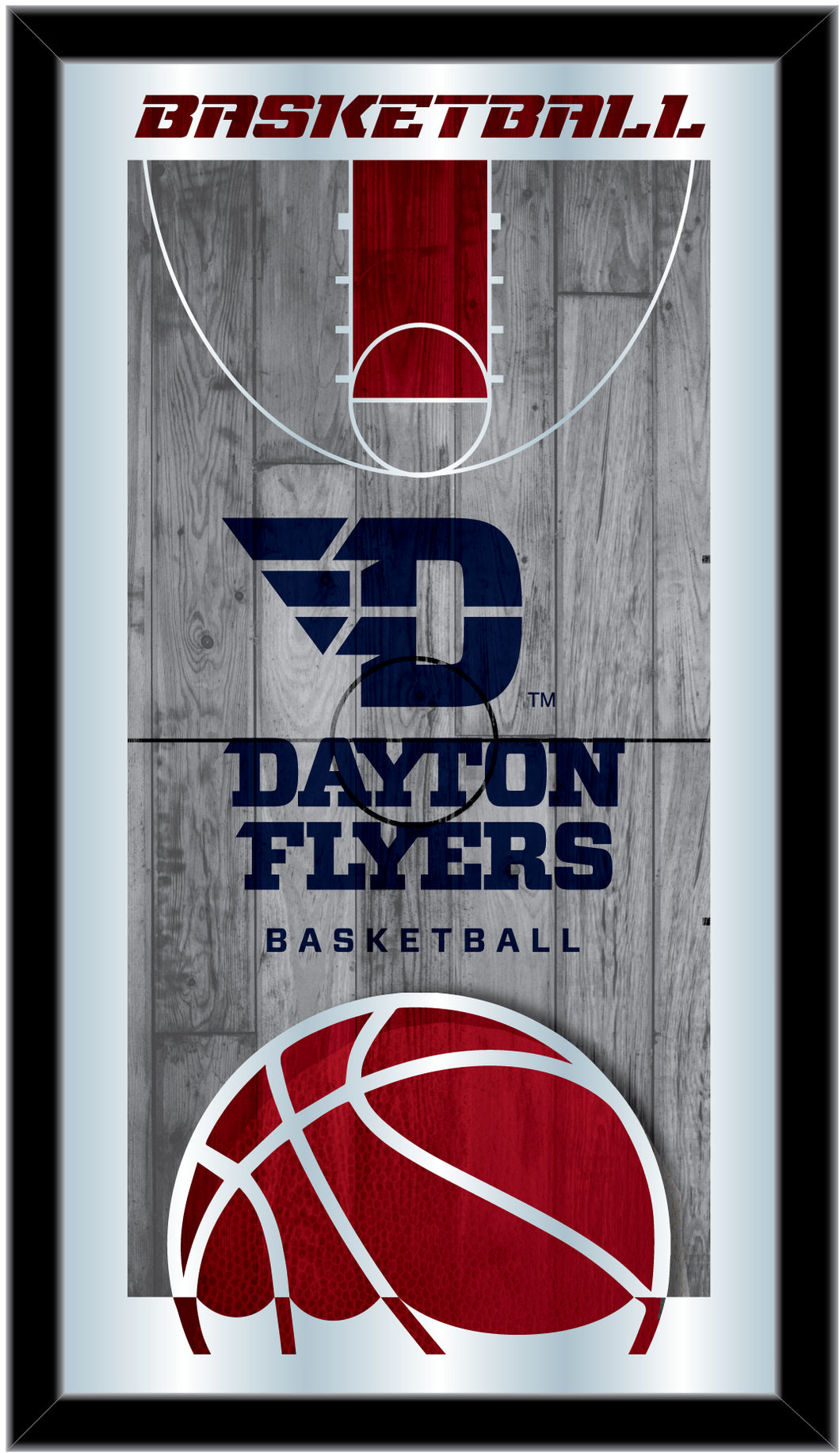 Dayton Flyers Basketball Wall Mirror