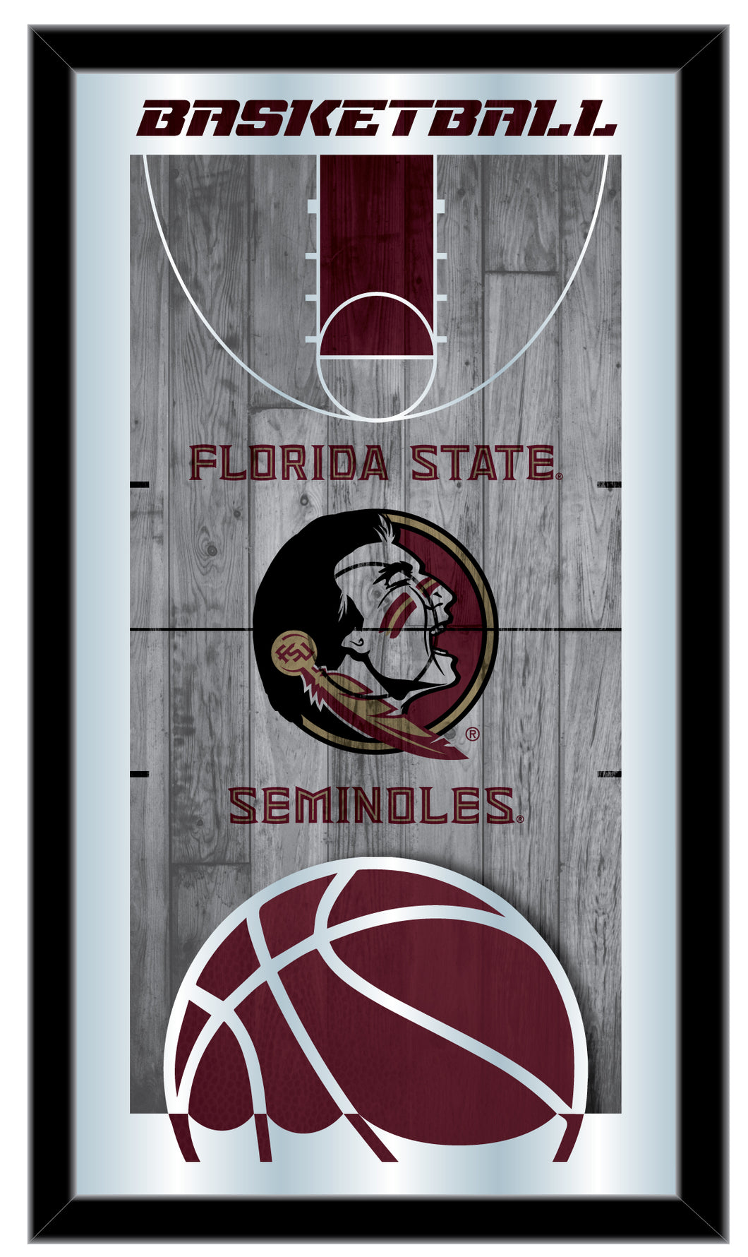 Florida State Seminoles Basketball Wall Mirror