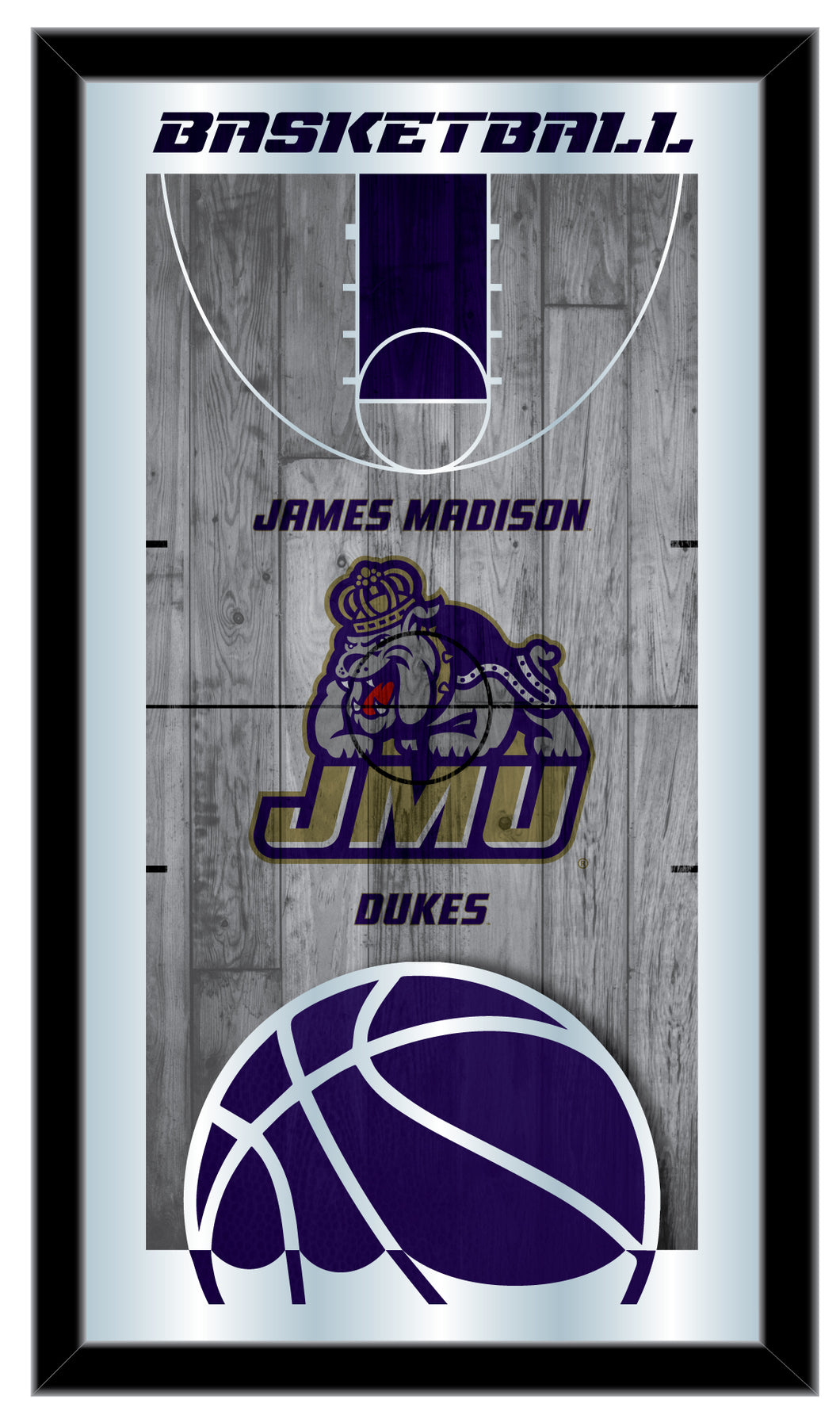 James Madison Dukes Basketball Wall Mirror