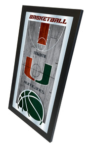 Miami Hurricanes Basketball Wall Mirror