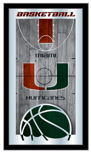 Miami Hurricanes Basketball Wall Mirror