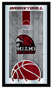 Miami Redhawks Basketball Wall Mirror