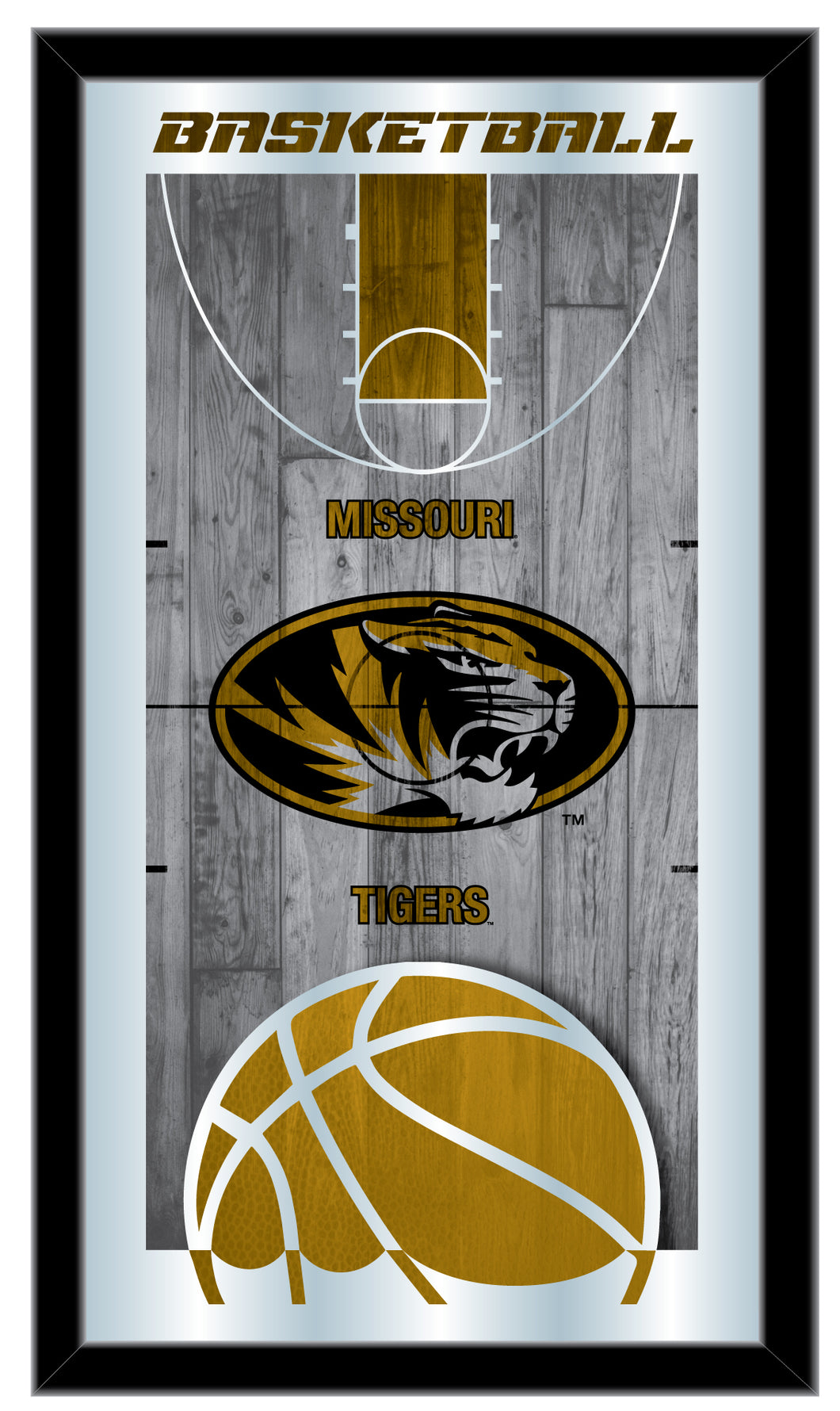 Missouri Tigers Basketball Wall Mirror