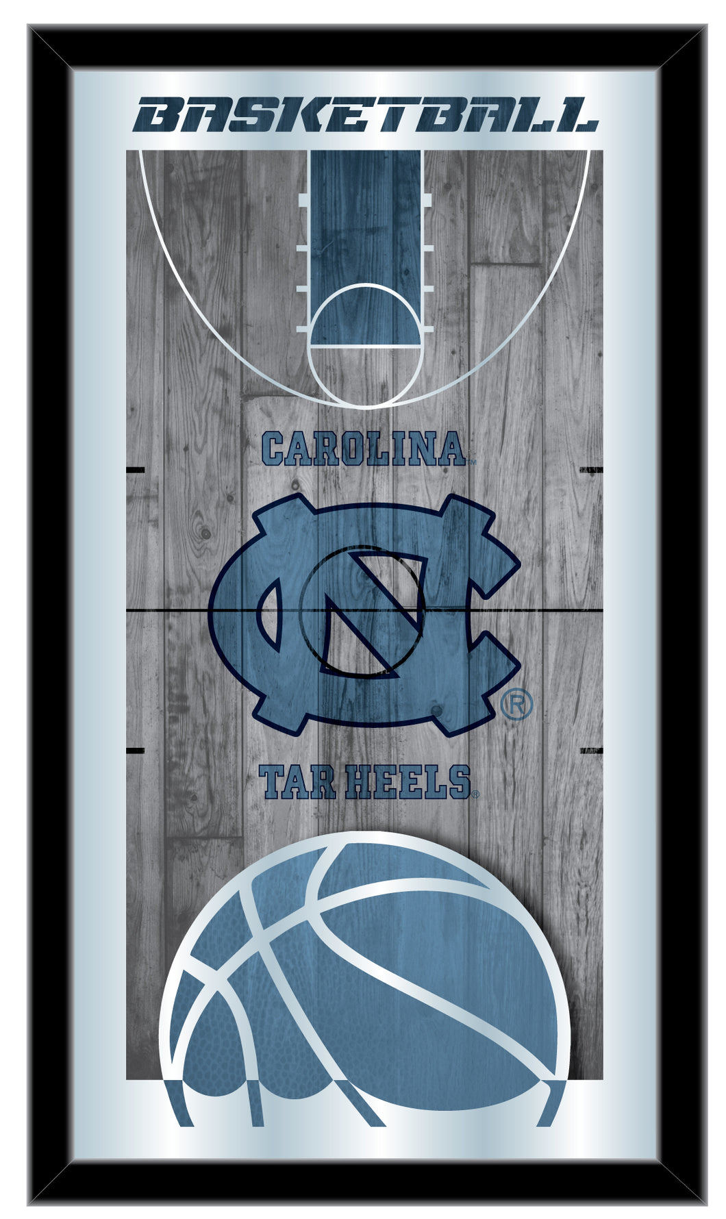 North Carolina Tar Heels Basketball Wall Mirror