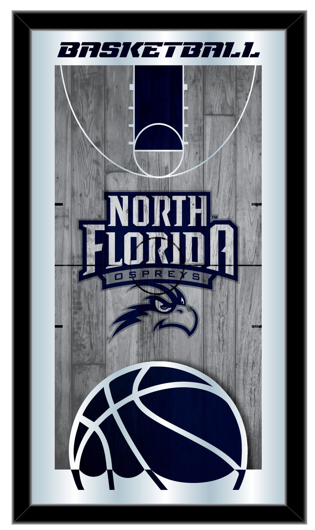 North Florida Ospreys Basketball Wall Mirror