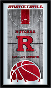 Rutgers Scarlet Knights Basketball Wall Mirror