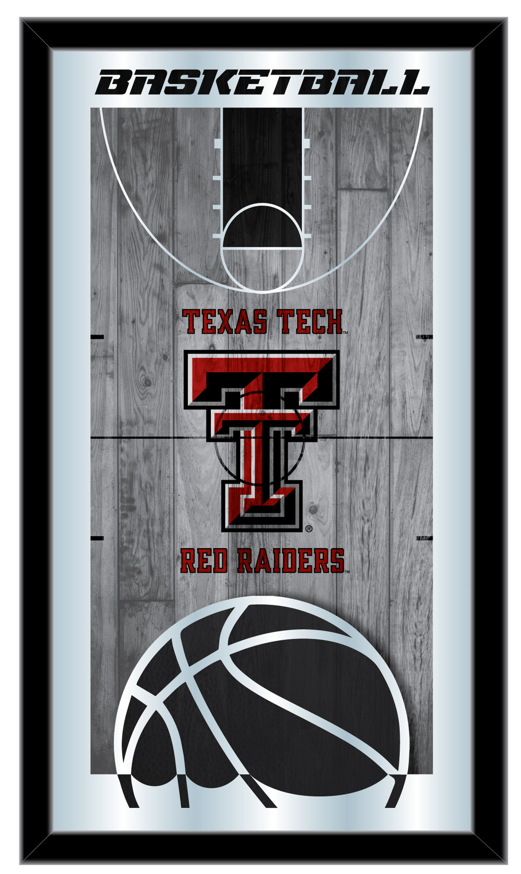 Texas Tech Red Raiders Basketball Wall Mirror