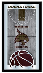 Texas State Bobcats Basketball Wall Mirror