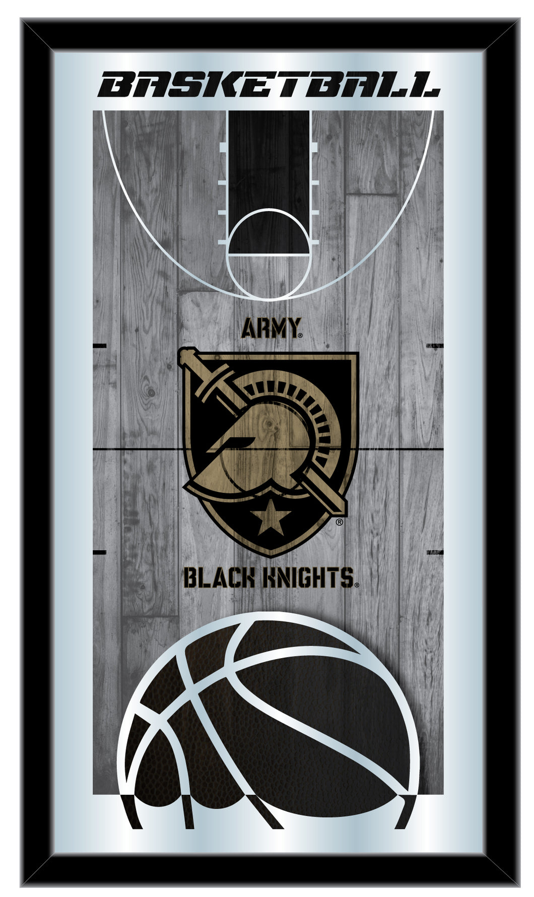 Army Black Nights Basketball Wall Mirror
