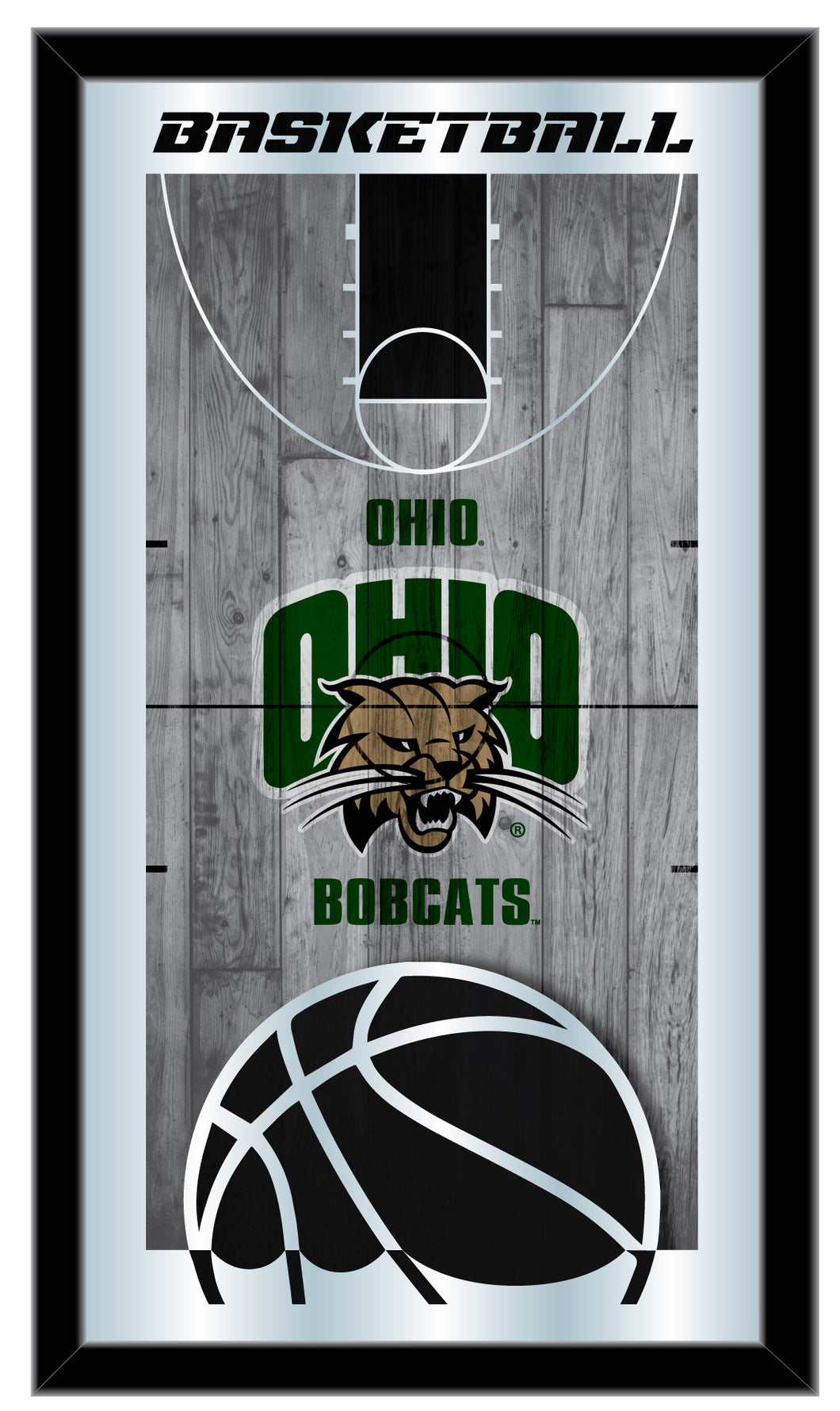Ohio Bobcats Basketball Wall Mirror