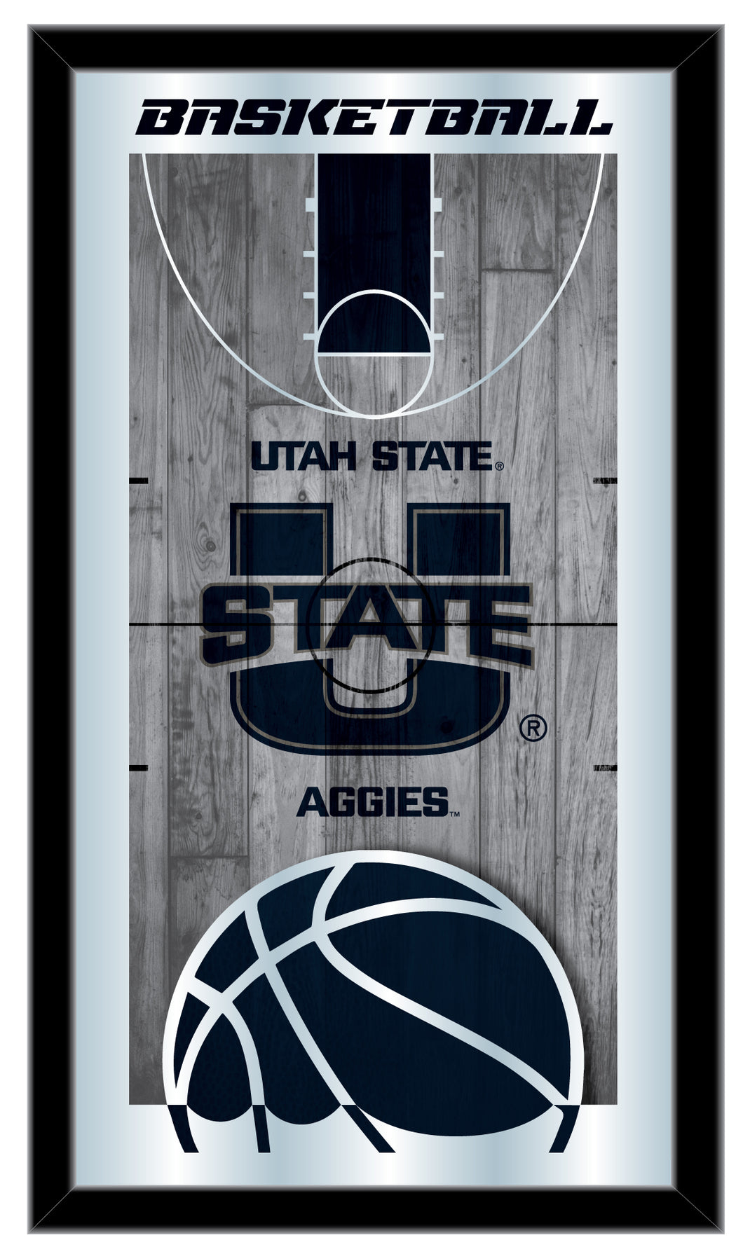 Utah State Aggies Basketball Wall Mirror